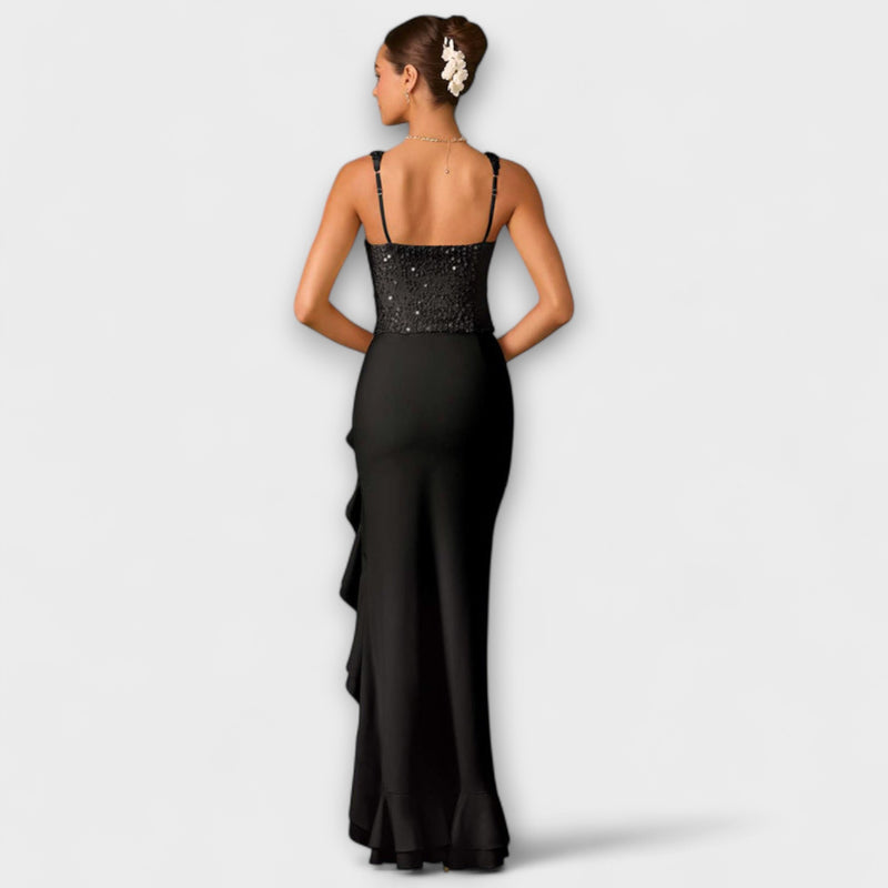 Bella - Vestido de satén con corsé