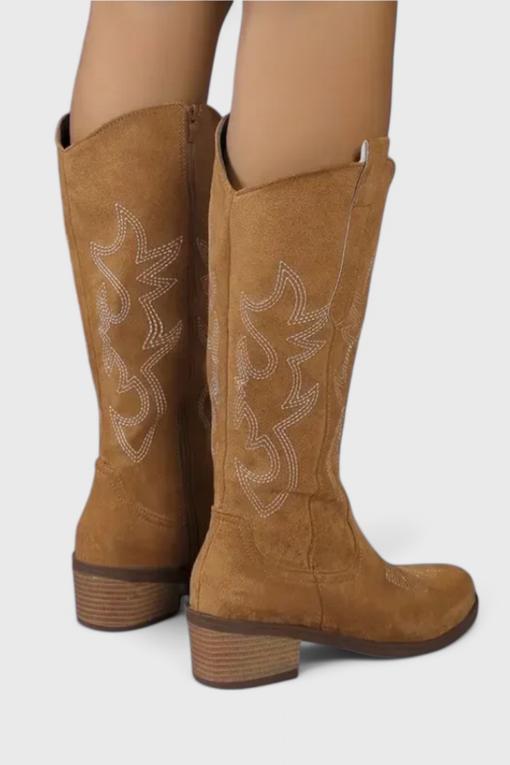 Botas vaqueras de ante estilo western Elka