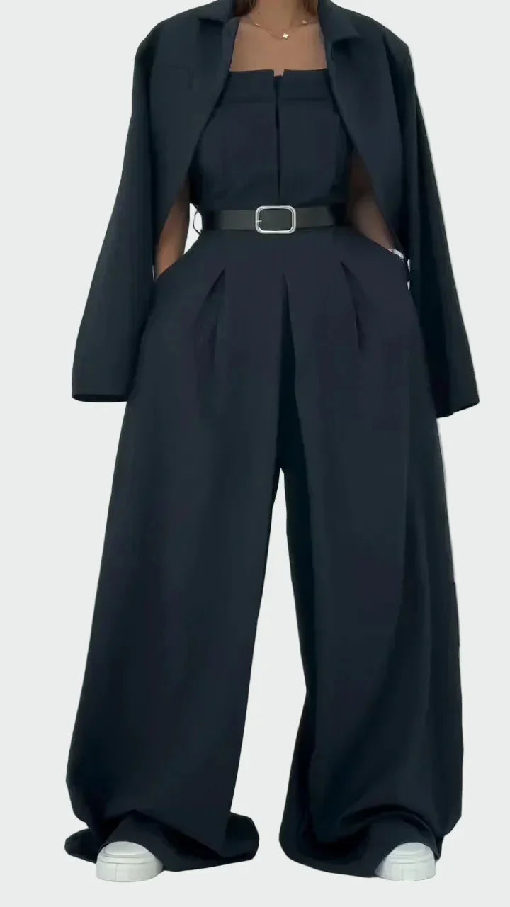 Conjunto Bastie y Chaqueta Estilo Elegante y Moderno