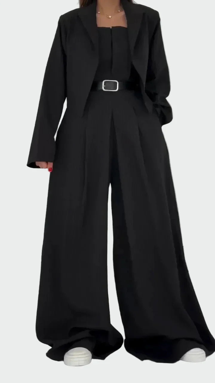 Conjunto Bastie y Chaqueta Estilo Elegante y Moderno