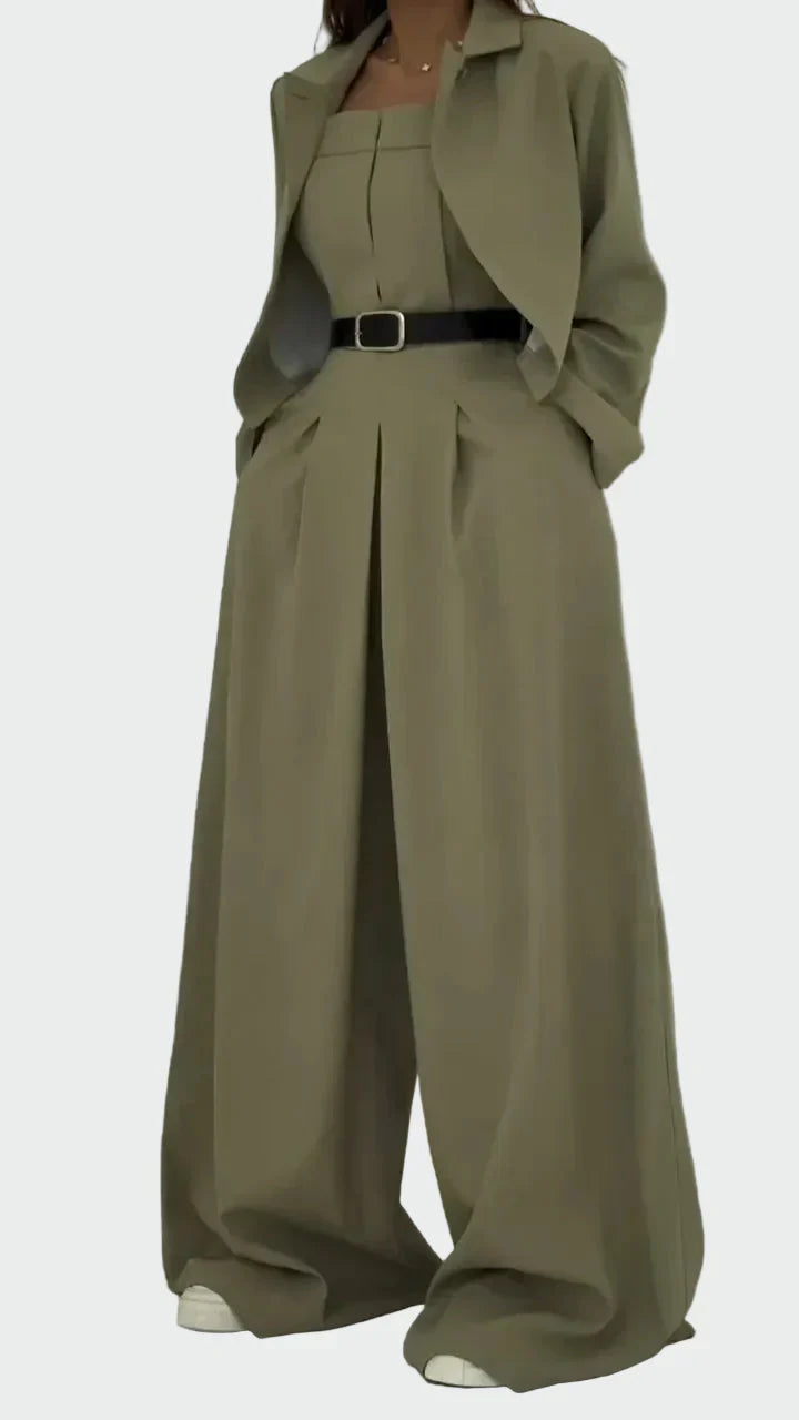 Conjunto Bastie y Chaqueta Estilo Elegante y Moderno