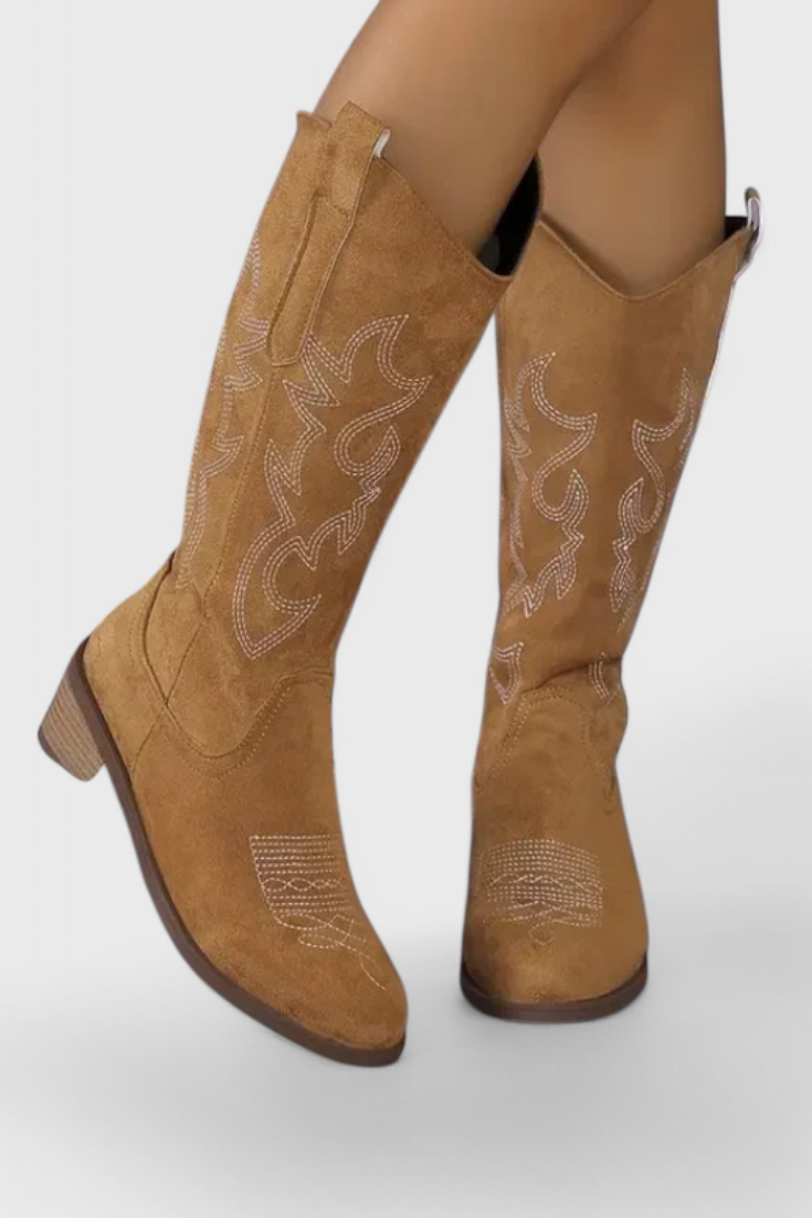 Botas vaqueras de ante estilo western Elka