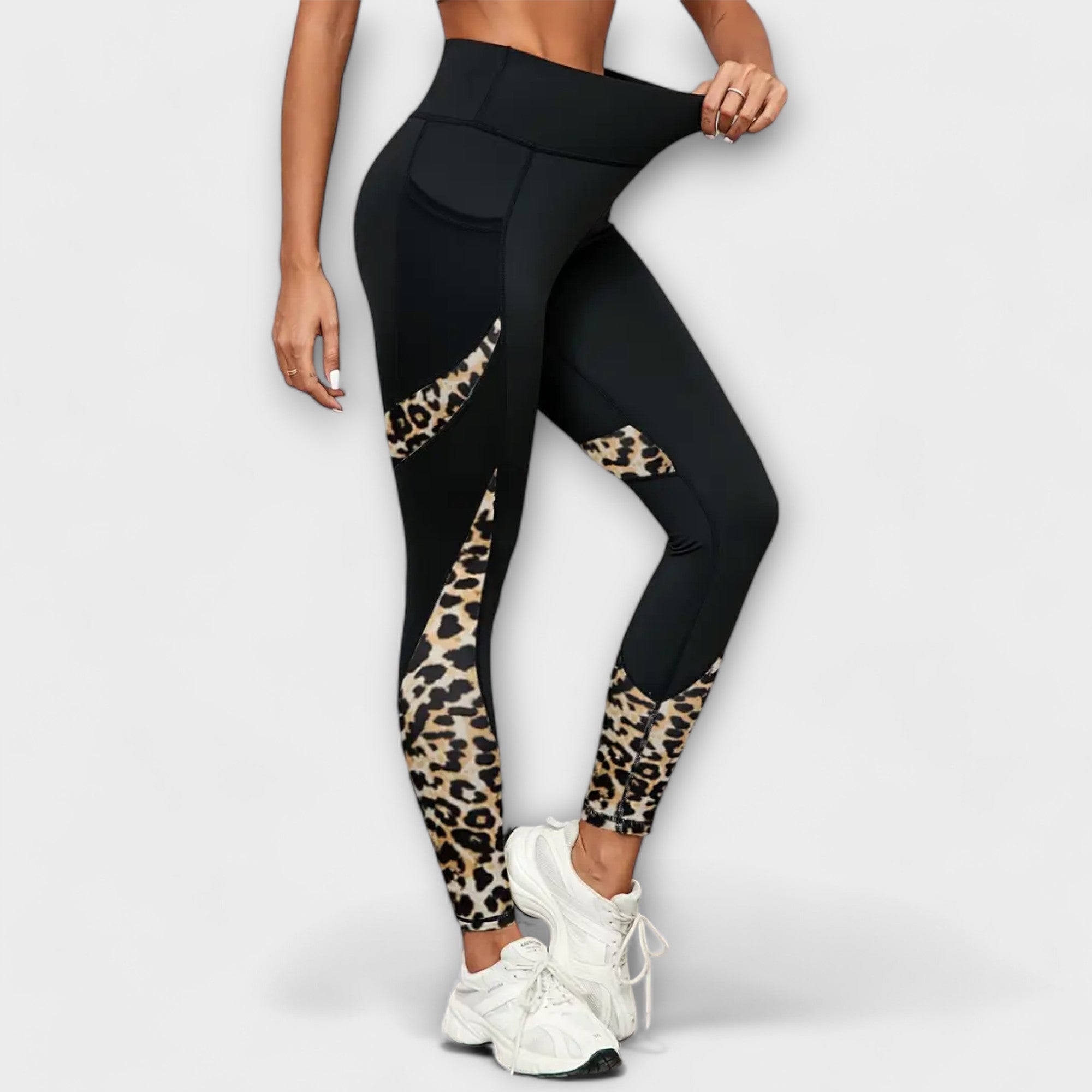 Leggings de cintura alta con estampado de leopardo
