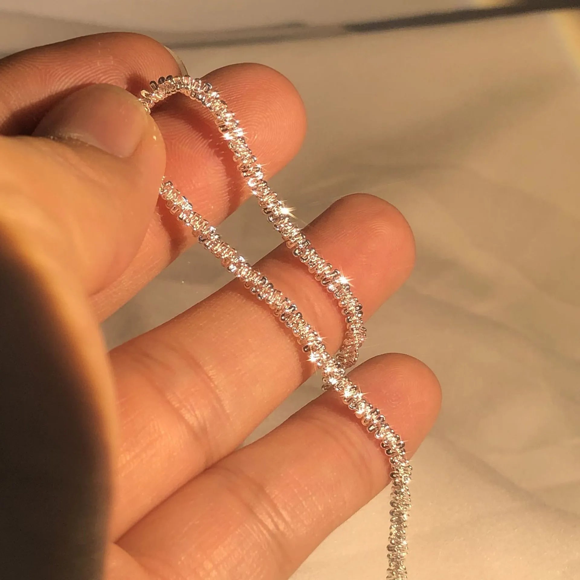Pulsera de plata brillante