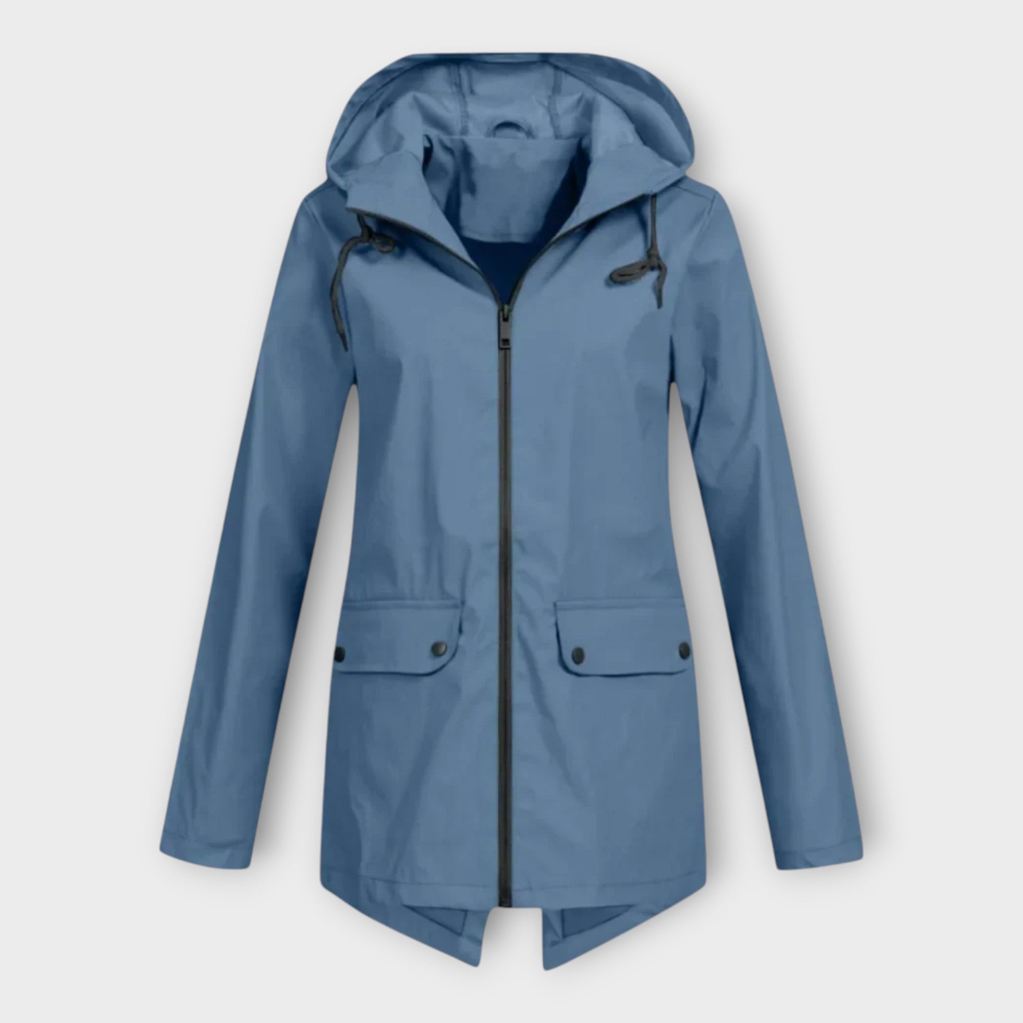 Chaqueta impermeable elegante con capucha