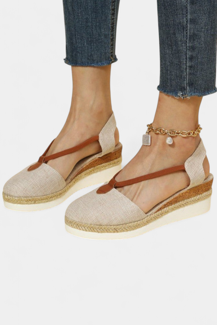 Sandalias Eunate con efecto yute y detalle natural