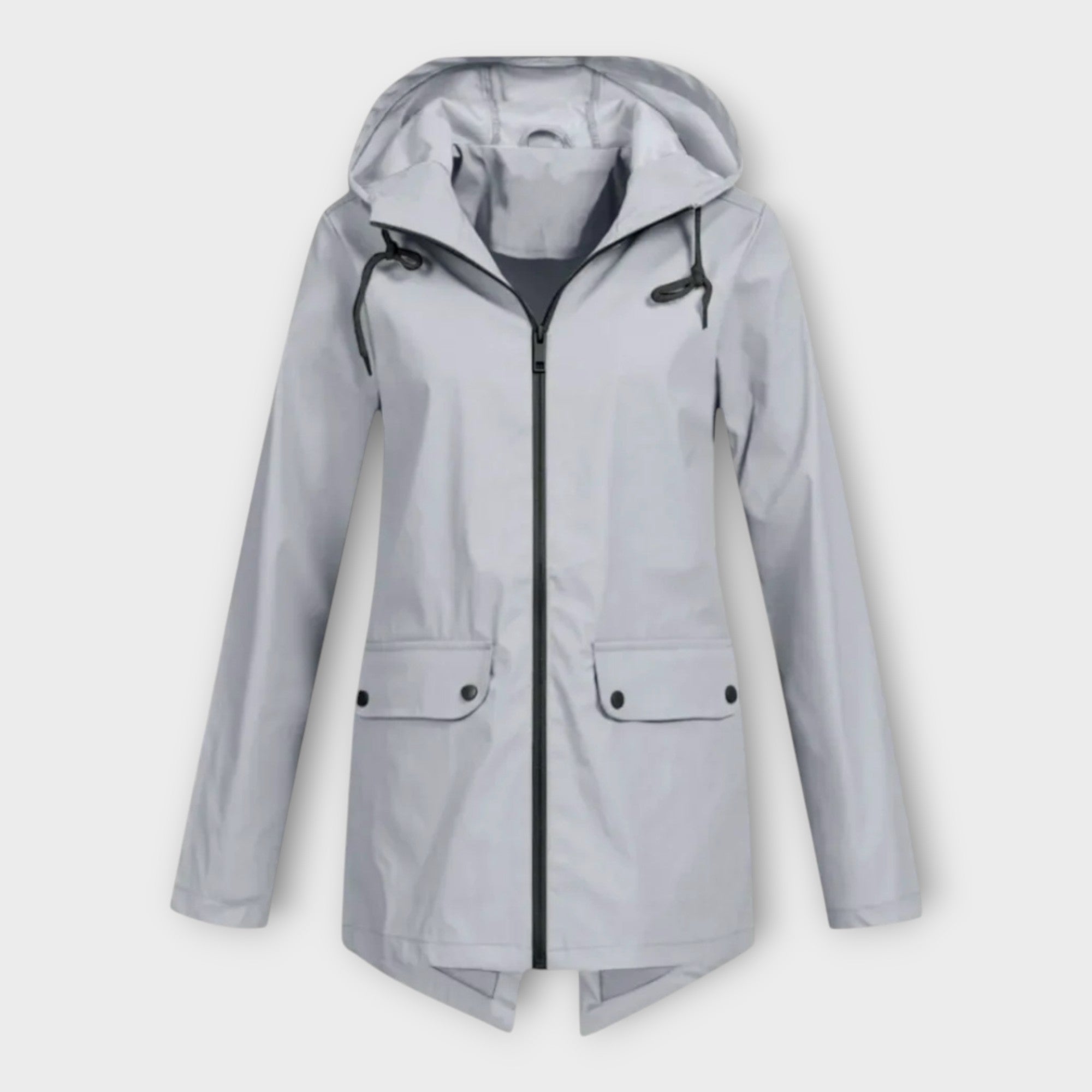 Chaqueta impermeable elegante con capucha