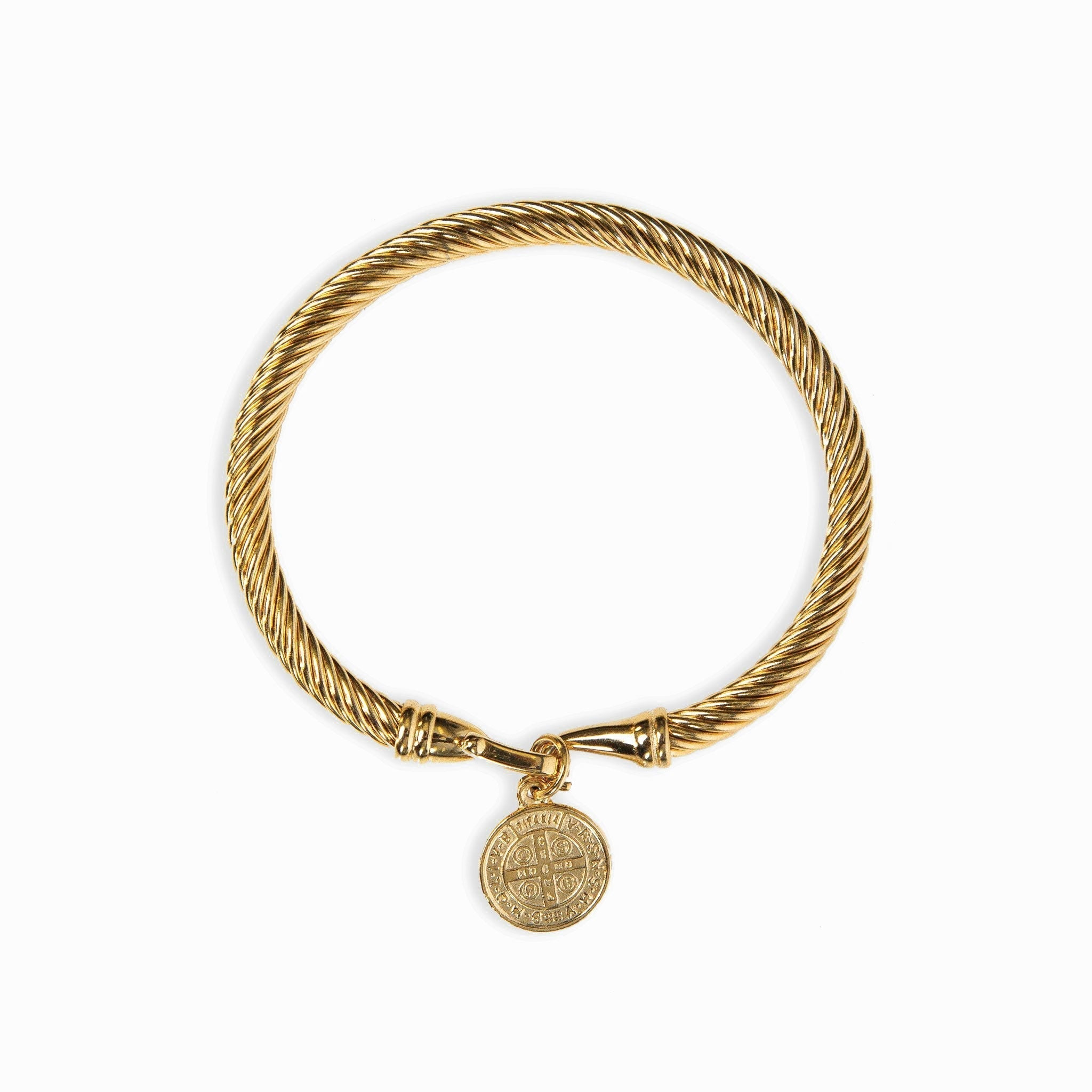 Pulsera de oro con diseño de moneda
