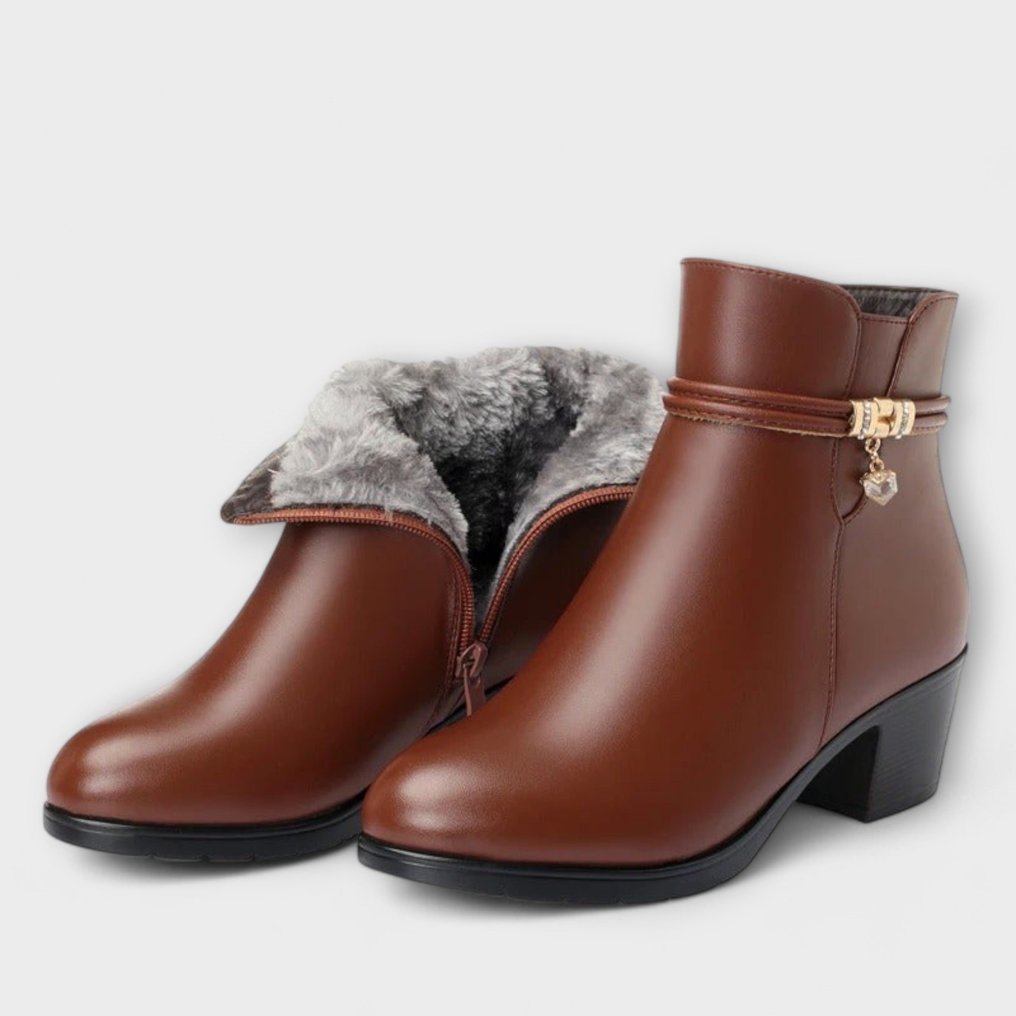 Frederika - Elegantes botas de invierno con cremallera