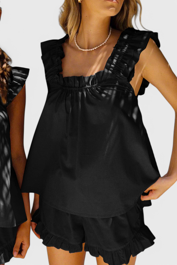 Conjunto de salón Victoria con volantes