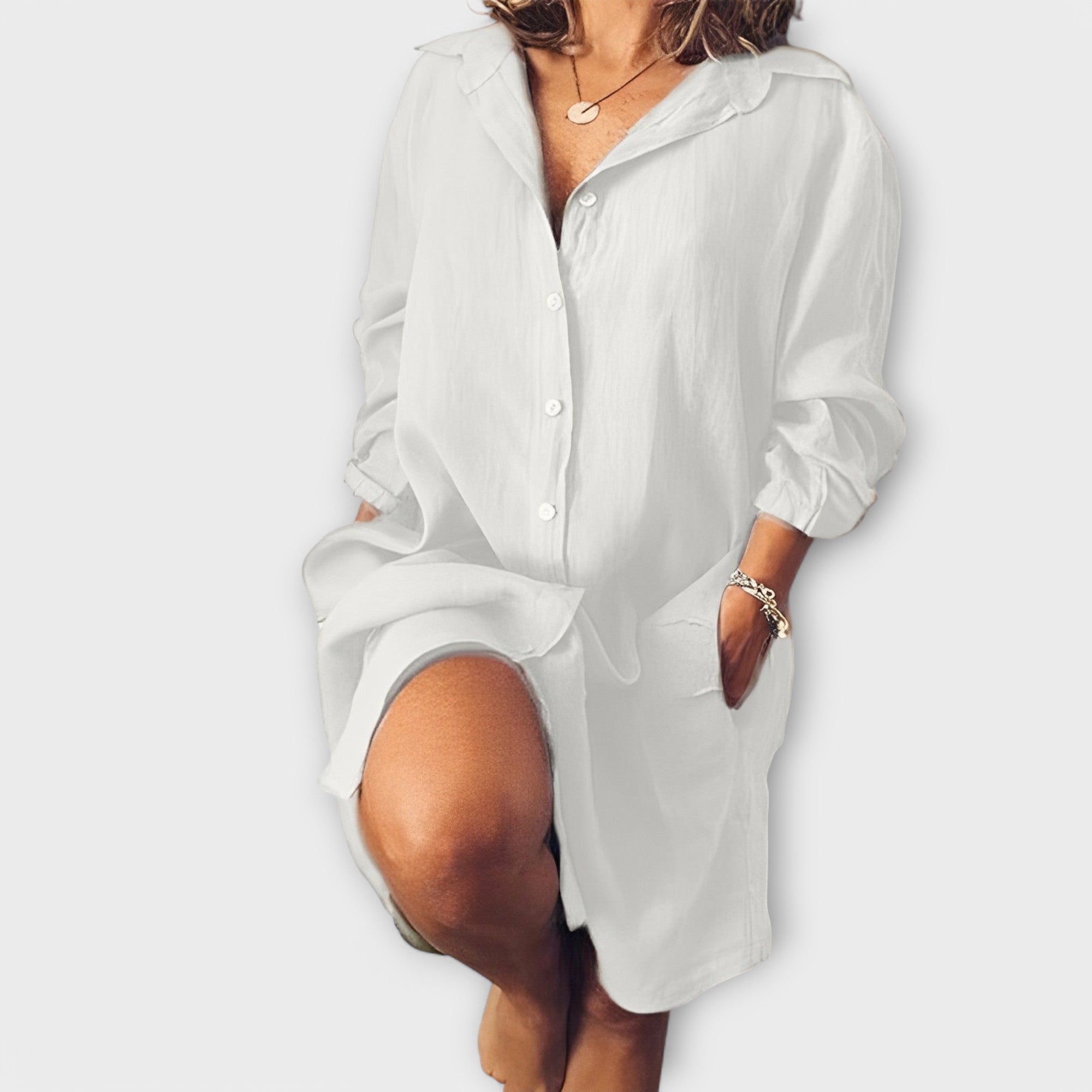 Blusa casual de lino