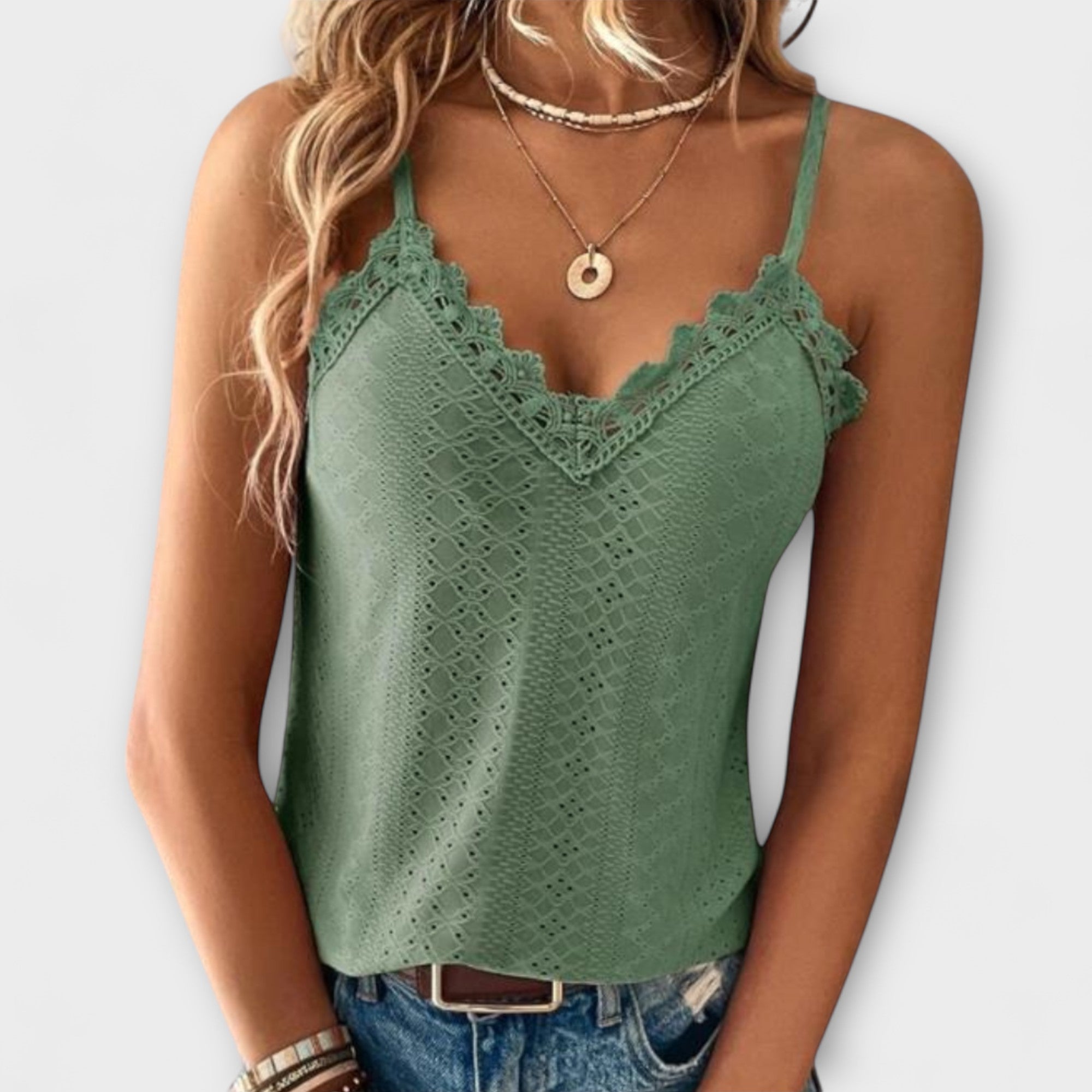 Elegante top de verano para mujer con cuello en V