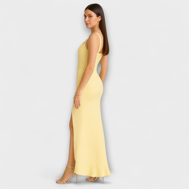 Bella - Vestido de satén con corsé