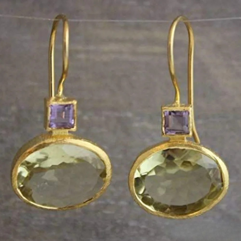 Pendientes retro verdes