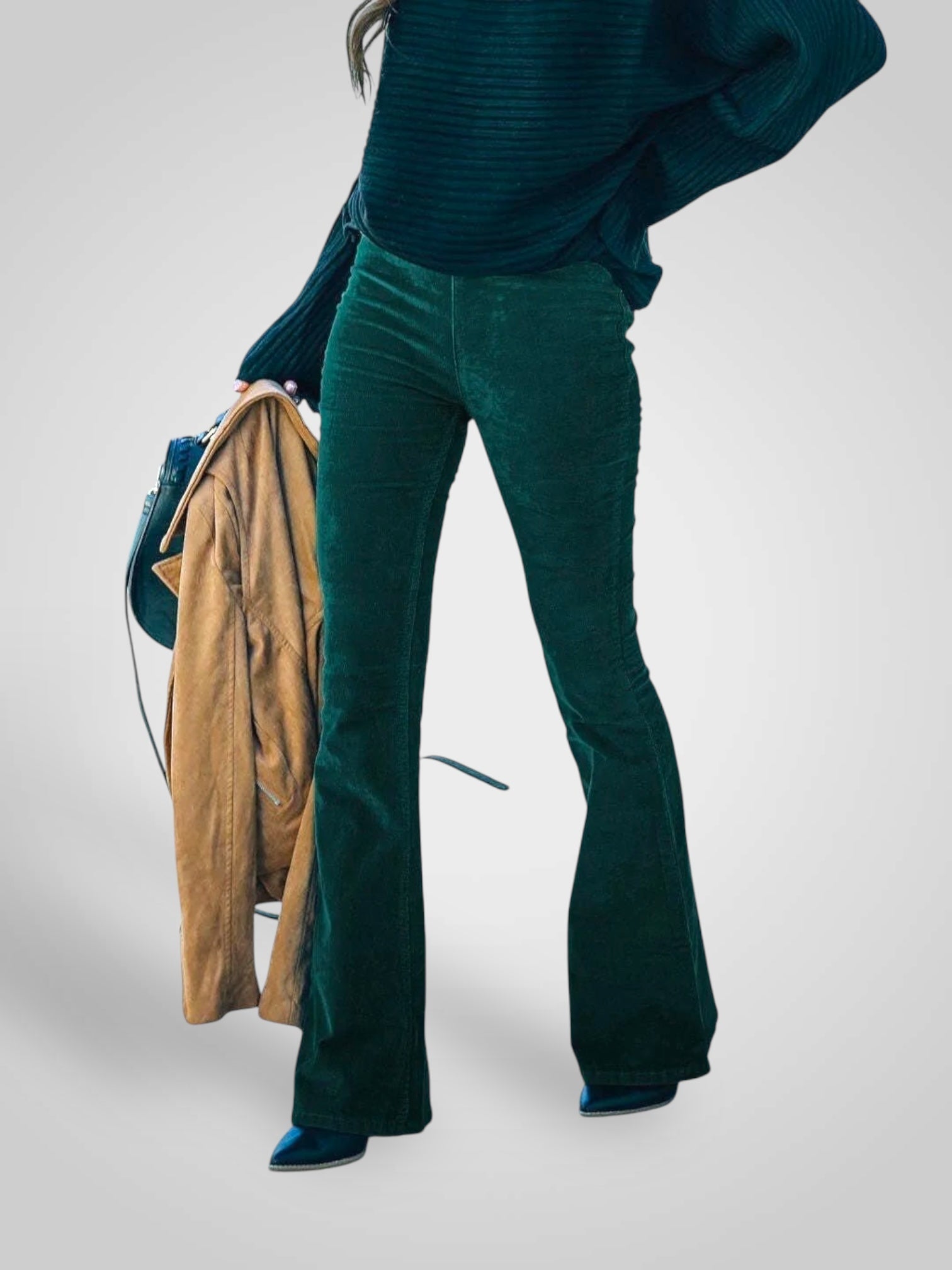 Nedda | Pantalones acampanados de cintura alta - Corte elástico