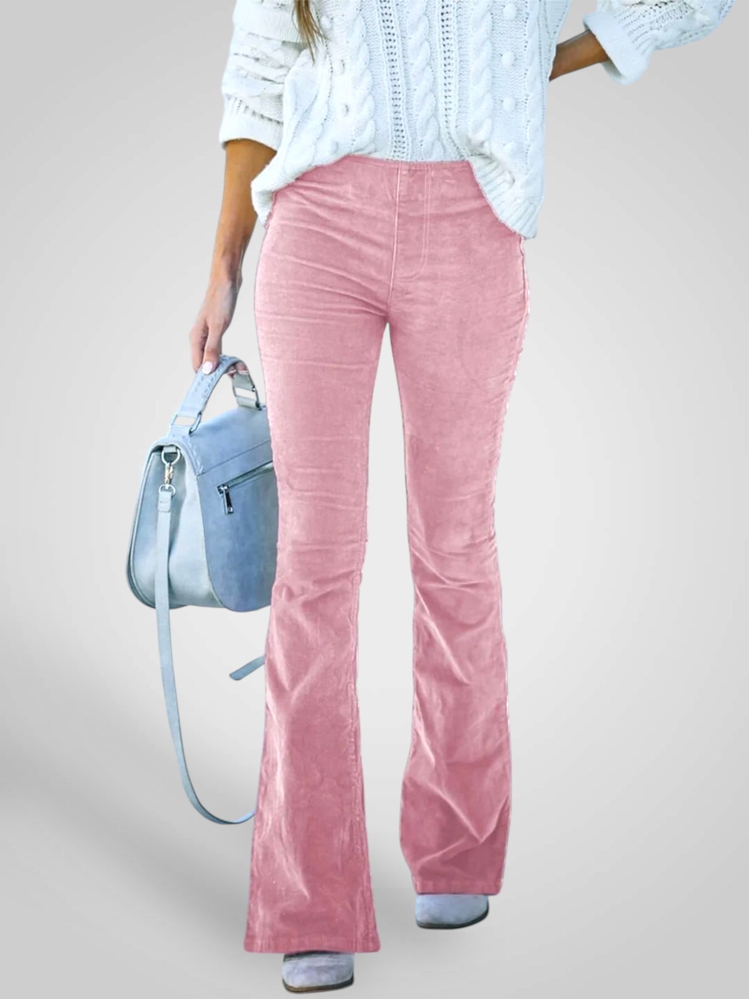 Nedda | Pantalones acampanados de cintura alta - Corte elástico