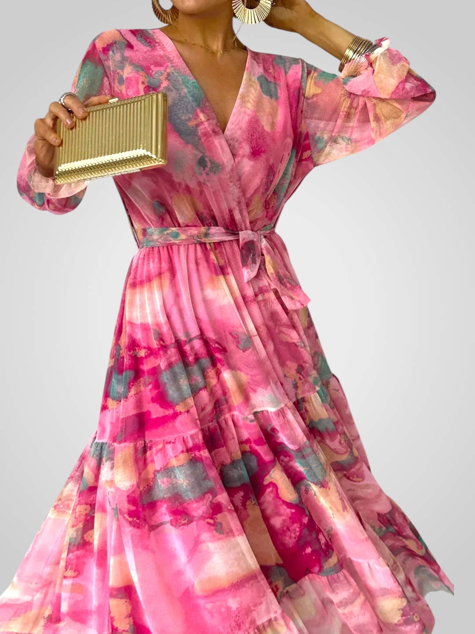 Anillo de bodas | Vestido de verano de manga larga para mujer