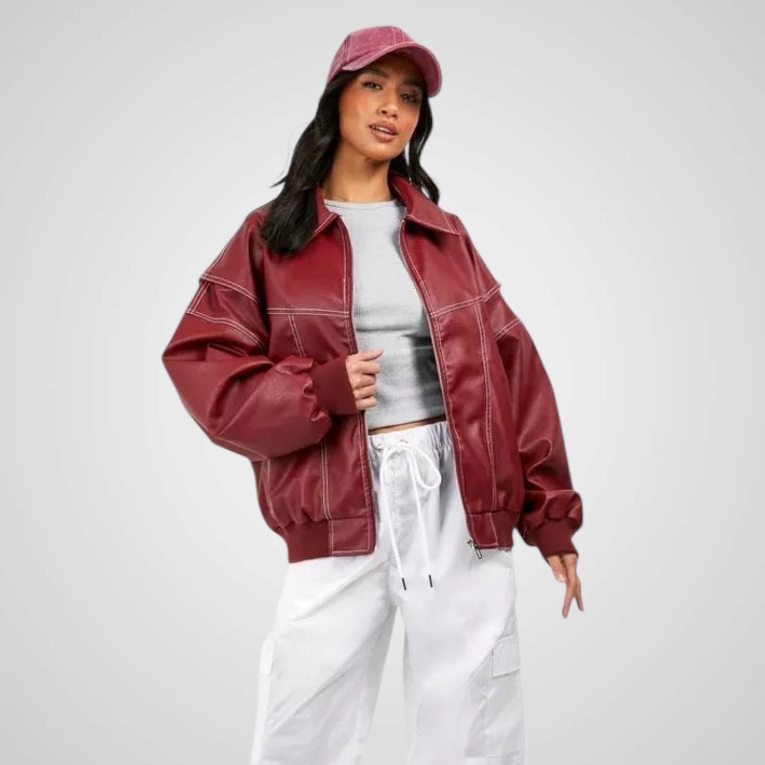 Sabrina | Chaqueta de cuero holgada