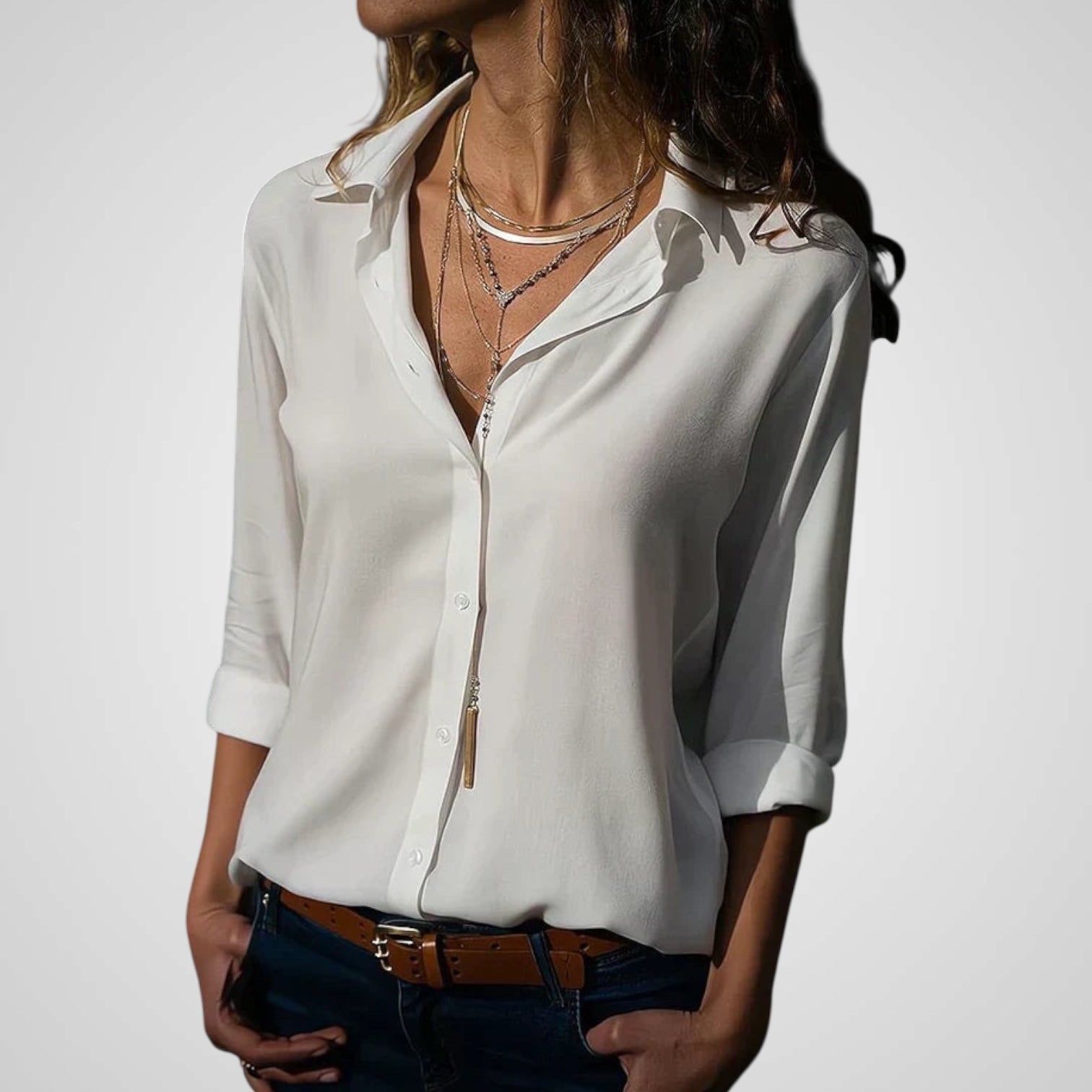 Fenna | Elegante blusa de gasa
