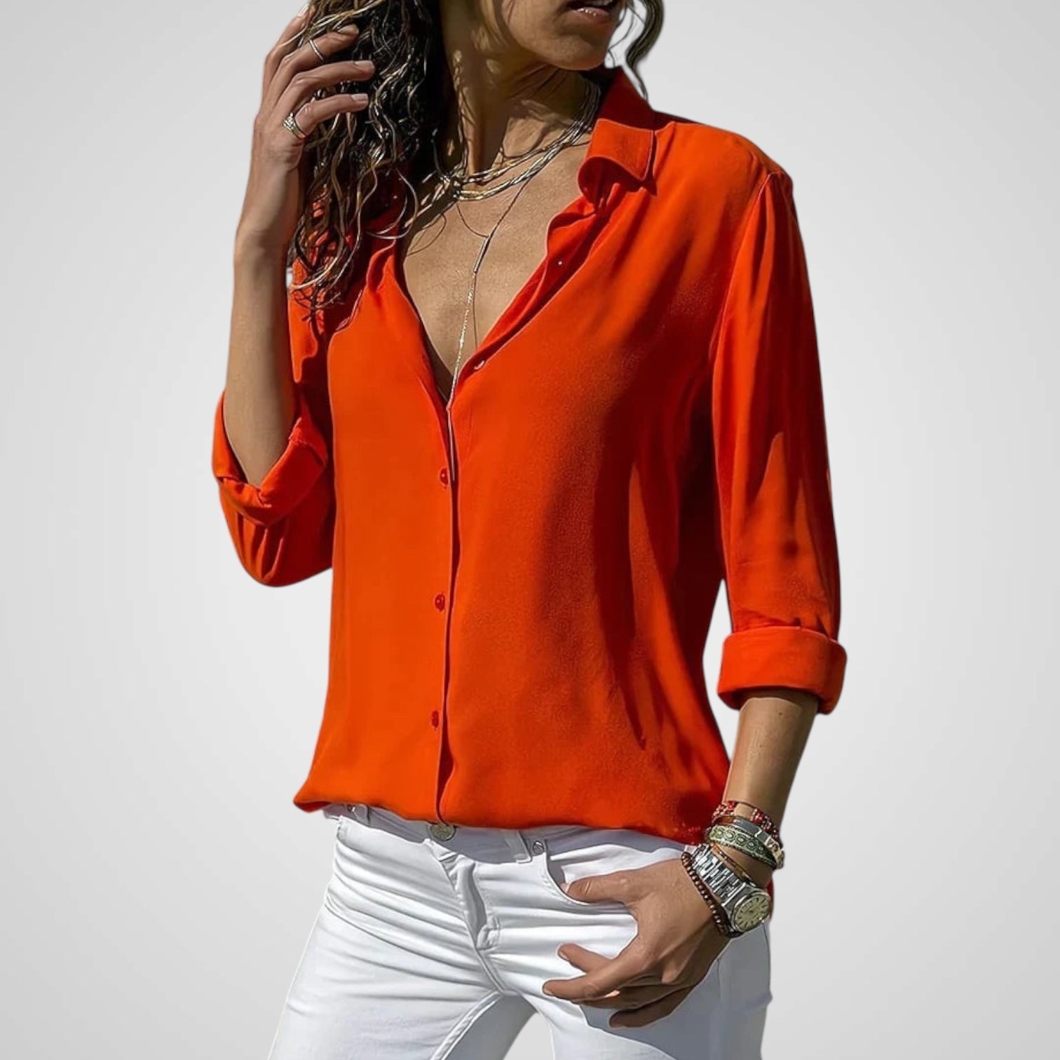 Fenna | Elegante blusa de gasa