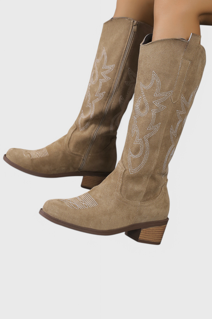 Botas vaqueras de ante estilo western Elka