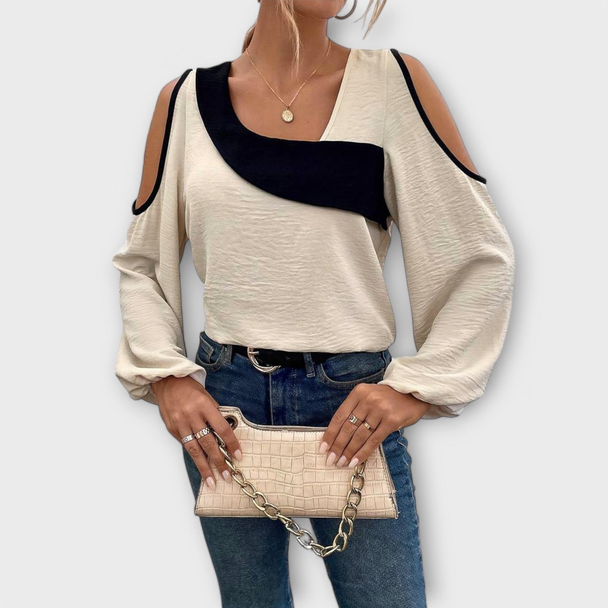 Scarlett - Blusa de cuello cuadrado