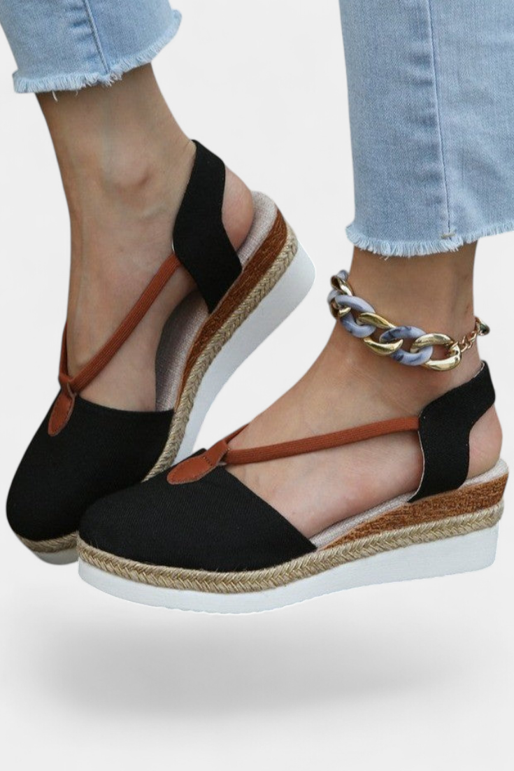 Sandalias Eunate con efecto yute y detalle natural