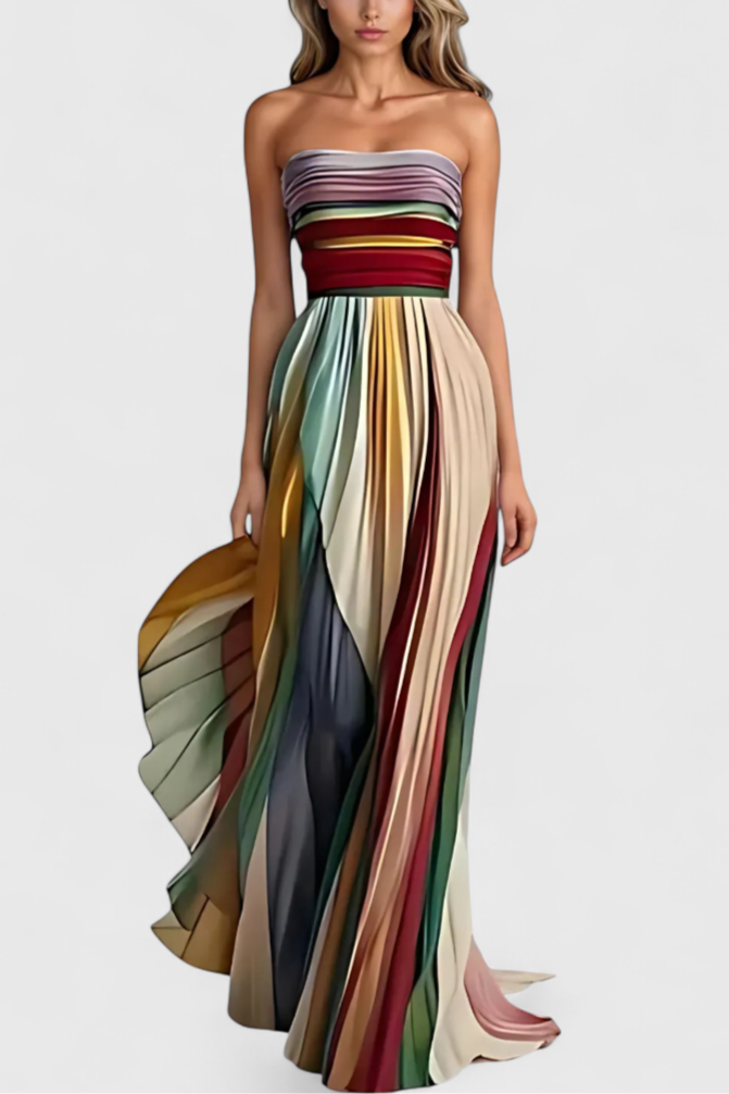 Vestido Largo Leticia con Flujo Suave y Estilo Natural