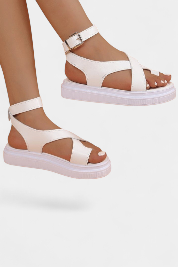 Sandalias de plataforma para mujer Estela con tiras cruzadas sintéticas