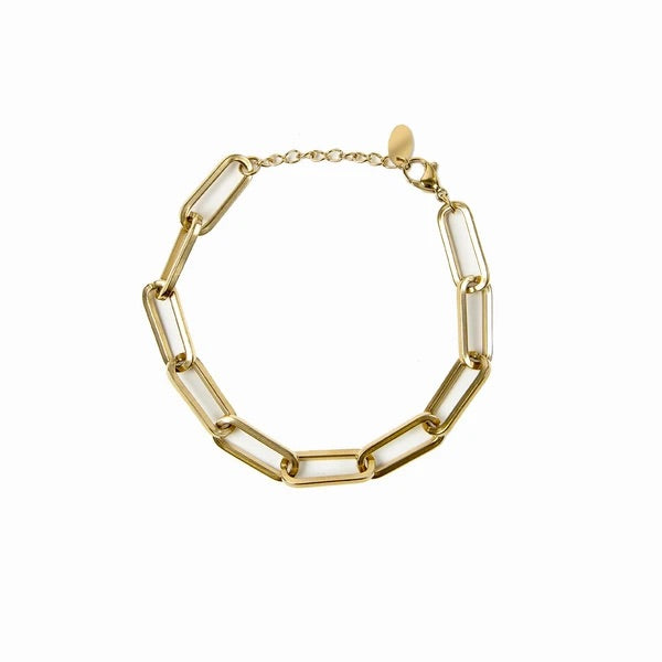 Pulsera de oro con clip