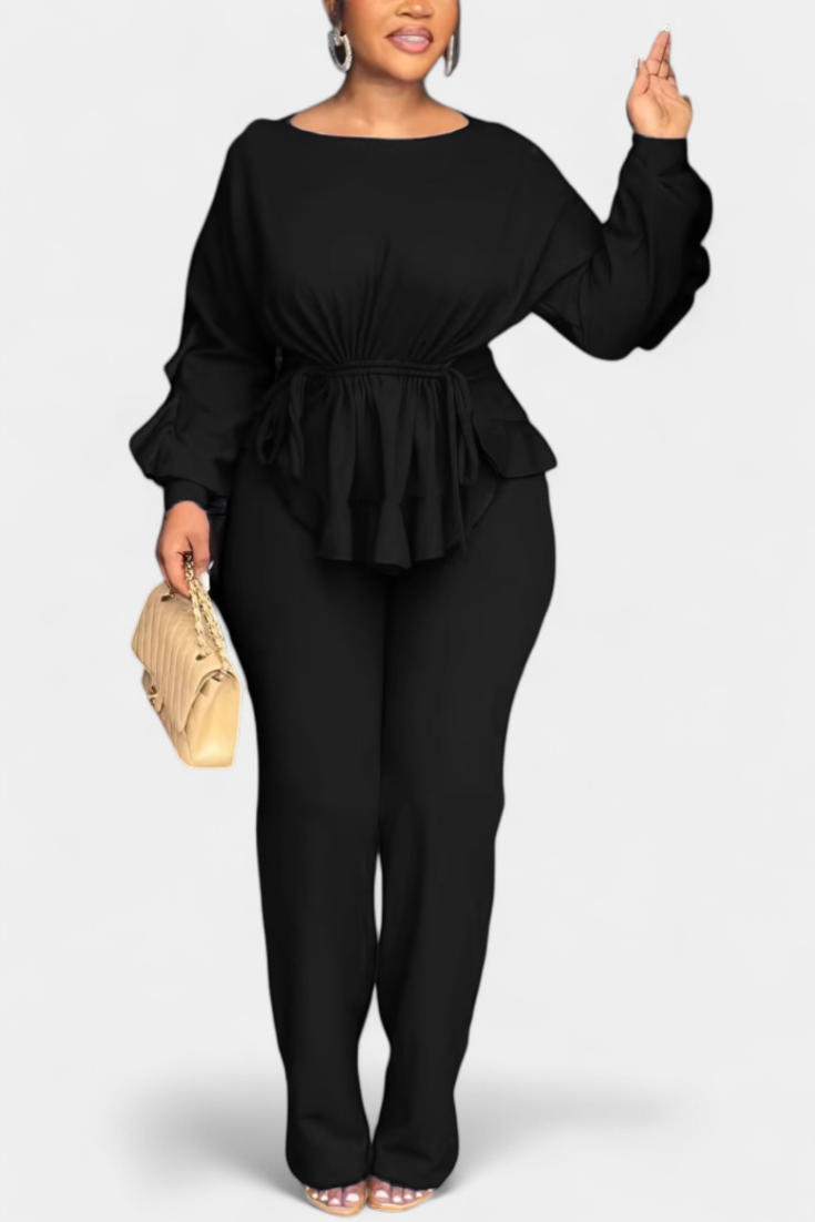 Conjunto Charmed de 2 piezas con volantes y cordón