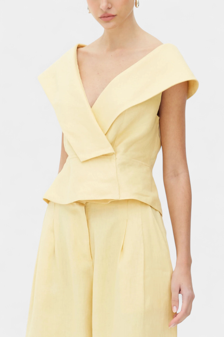 Hayden | Conjunto de top asimétrico y pantalón palazzo