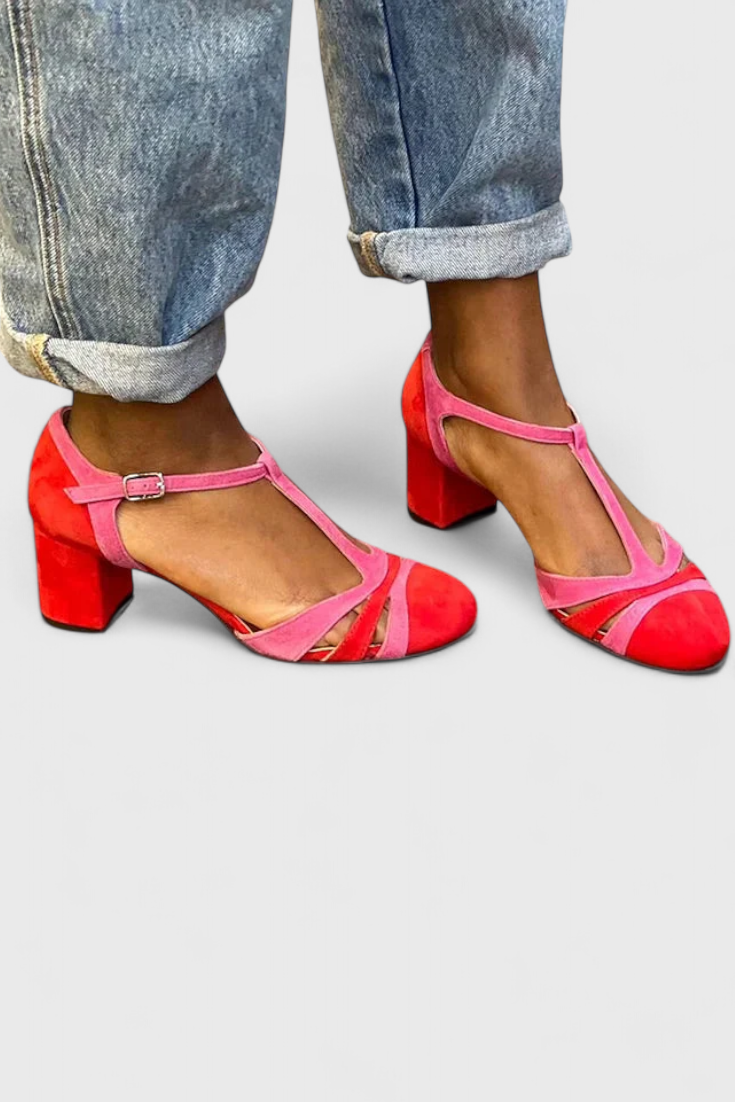 Sandalias elegantes Noiré con tacón cómodo y soporte para el tobillo.