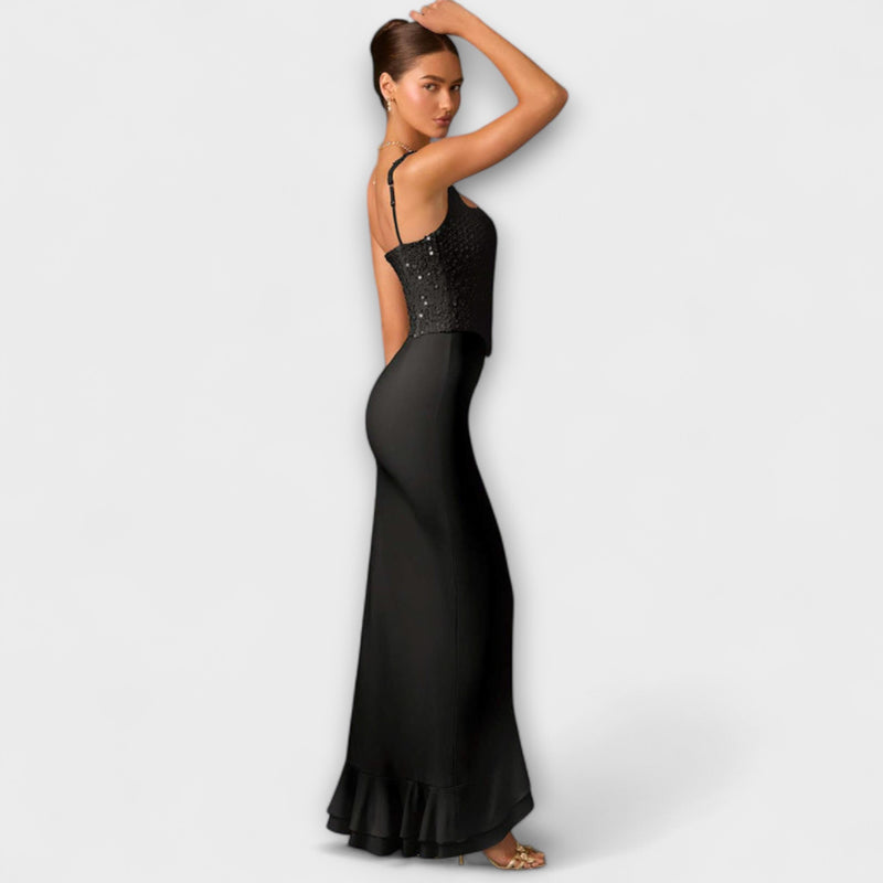 Bella - Vestido de satén con corsé