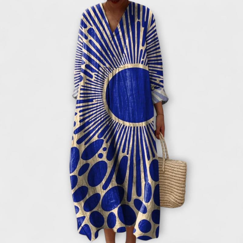 Barbal — Vestido de mezcla de algodón hasta la rodilla