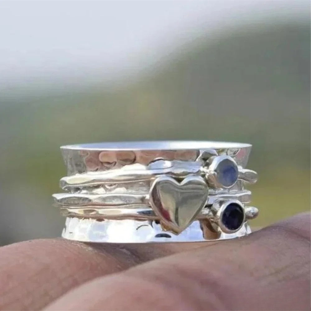 Anillo torneado en forma de corazón