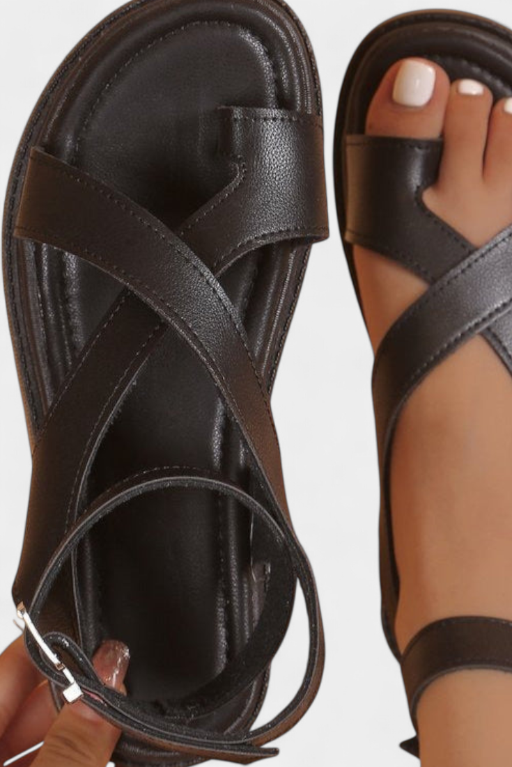 Sandalias de plataforma para mujer Estela con tiras cruzadas sintéticas