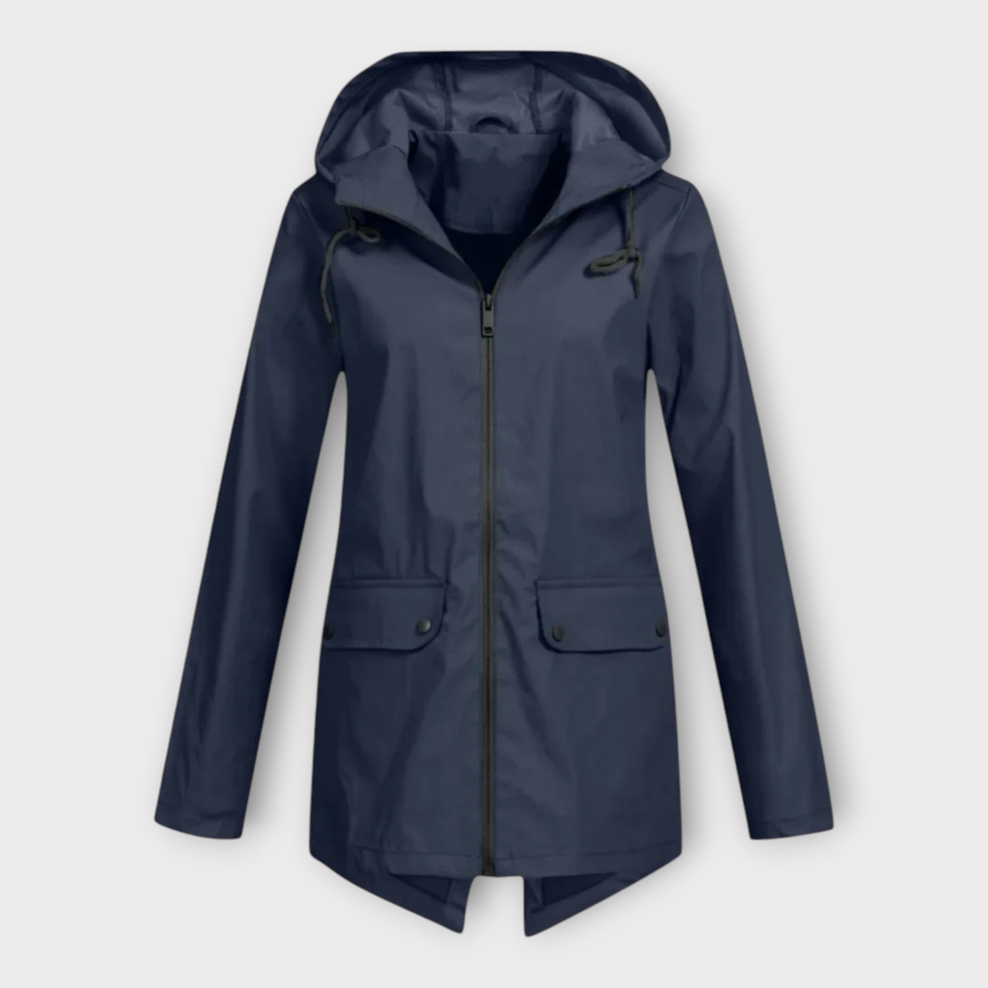 Chaqueta impermeable elegante con capucha
