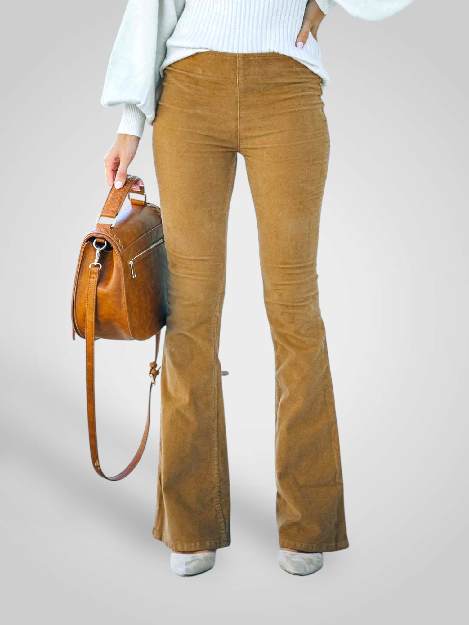 Nedda | Pantalones acampanados de cintura alta - Corte elástico