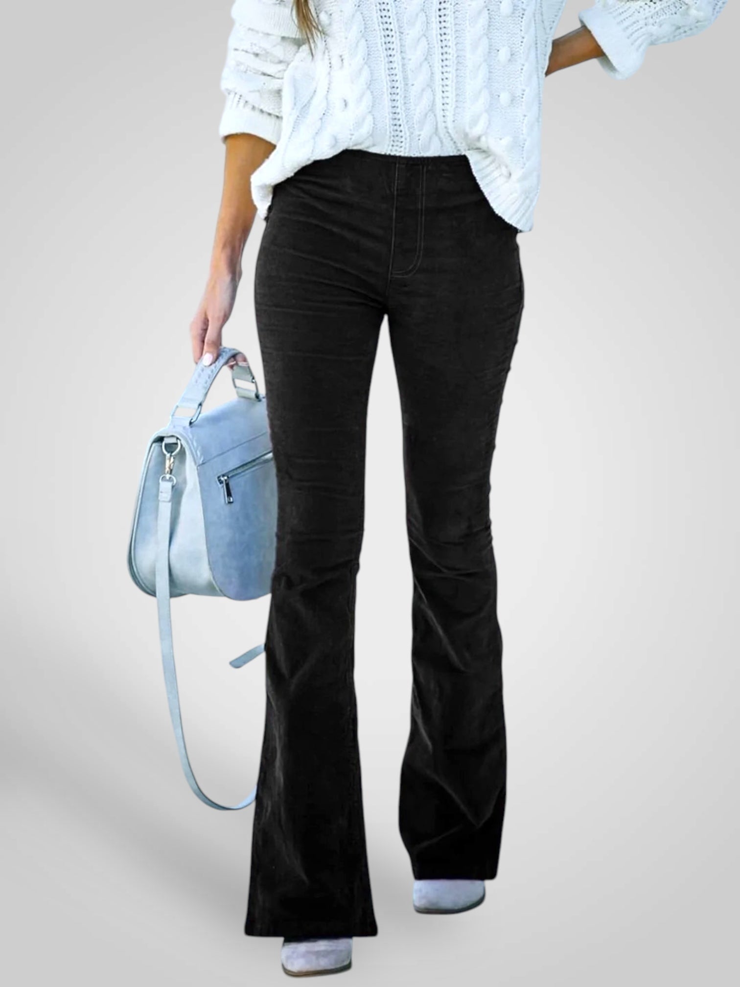 Nedda | Pantalones acampanados de cintura alta - Corte elástico