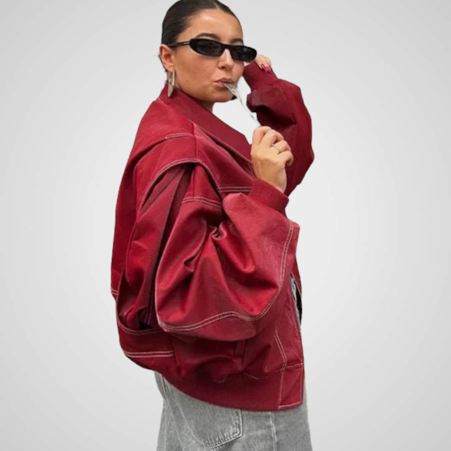 Sabrina | Chaqueta de cuero holgada