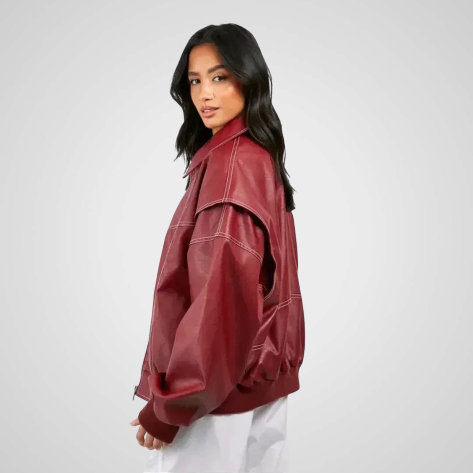Sabrina | Chaqueta de cuero holgada