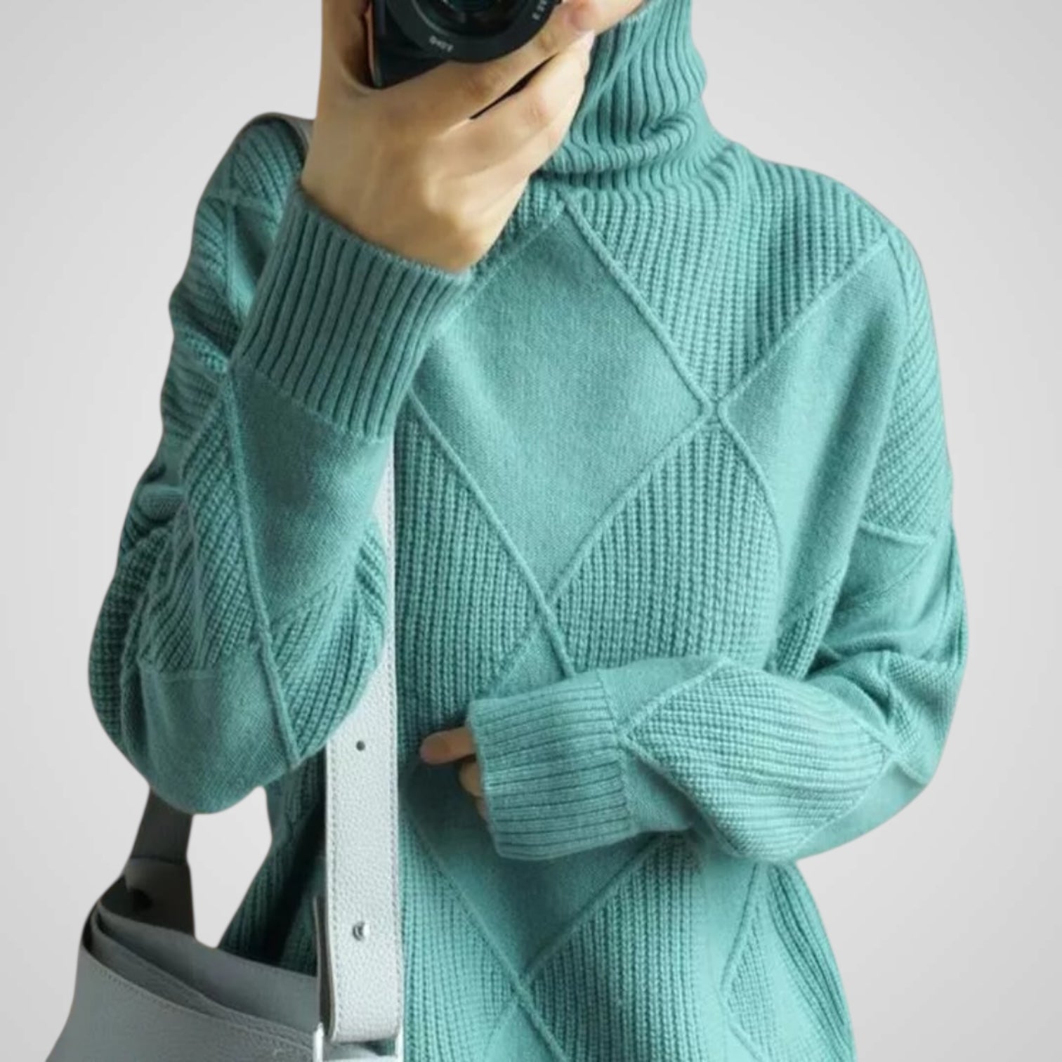 Ava | Suéter de cuello alto de cachemira para mujer