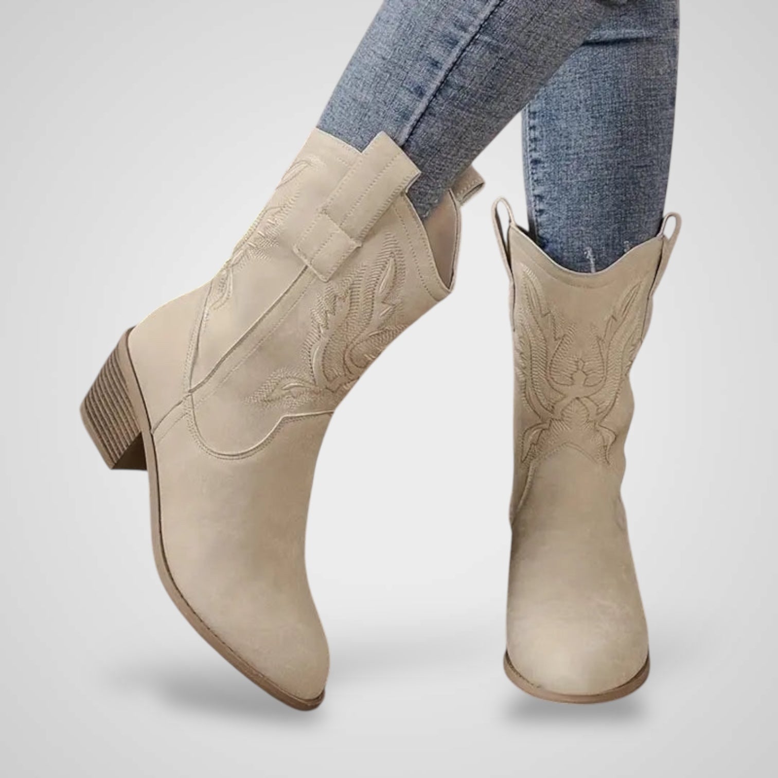 Botas vaqueras estilo western para mujer - Cuero de alta calidad sin animales