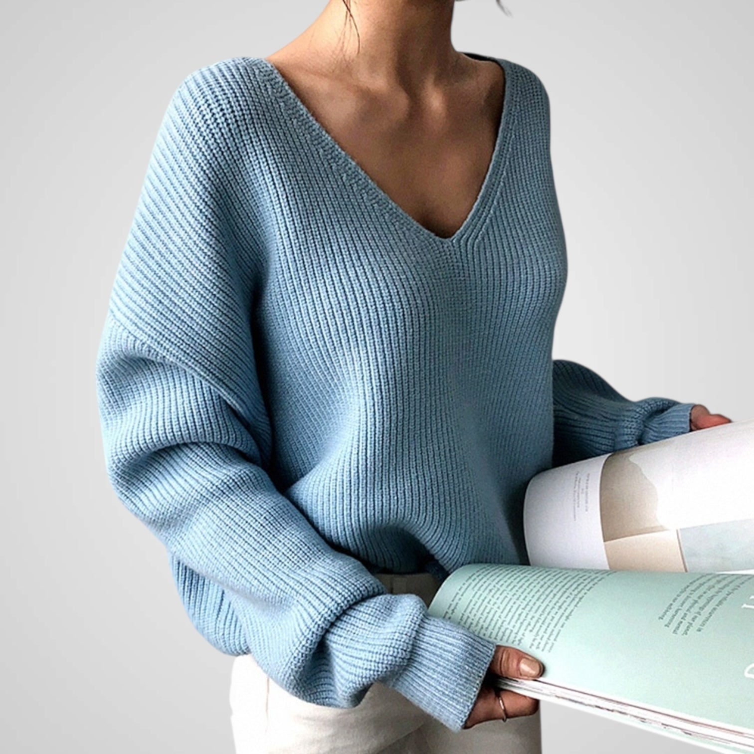 Marie | Suéter cómodo con escote en V para mujer