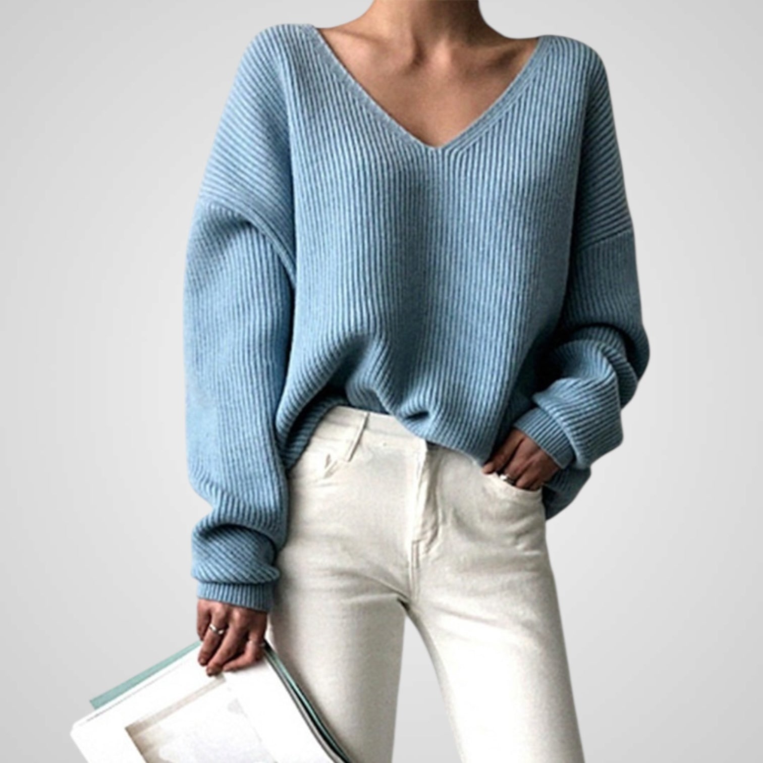 Marie | Suéter cómodo con escote en V para mujer