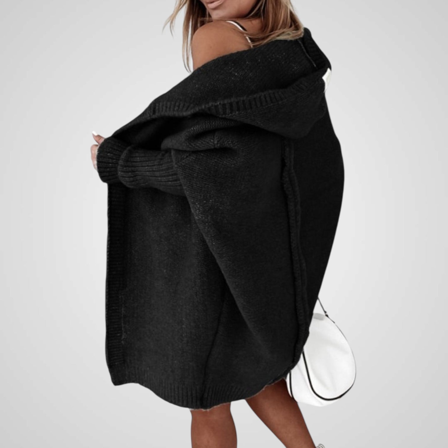 Savaya | Abrigo de punto con capucha para mujer