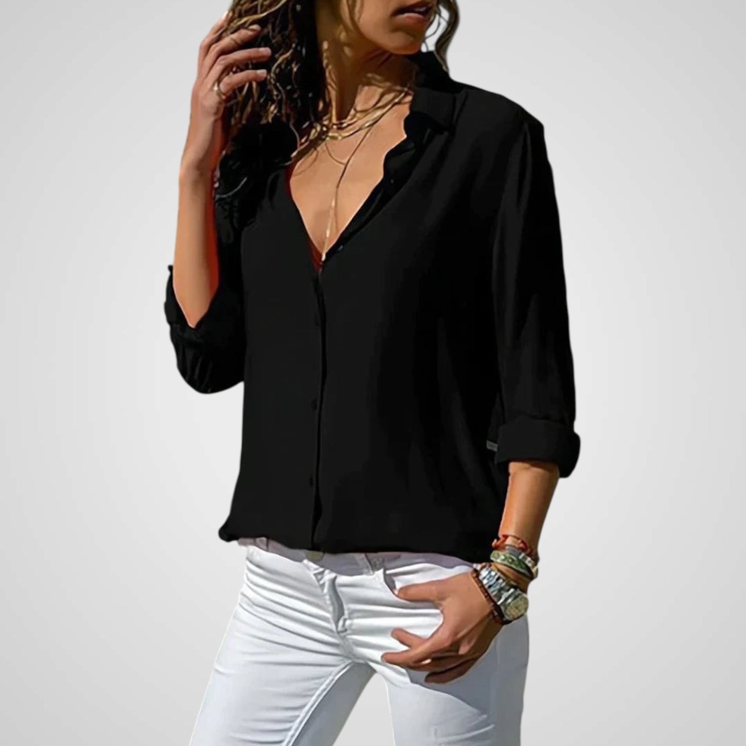 Fenna | Elegante blusa de gasa