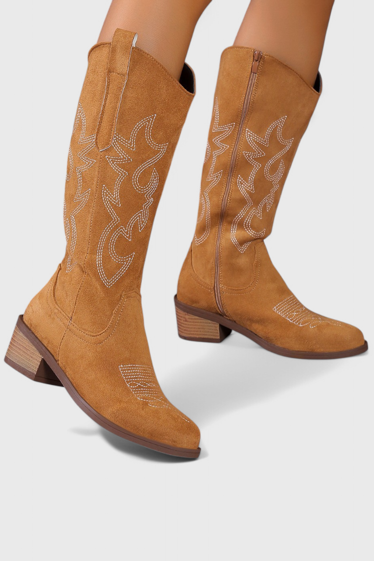 Botas vaqueras de ante estilo western Elka