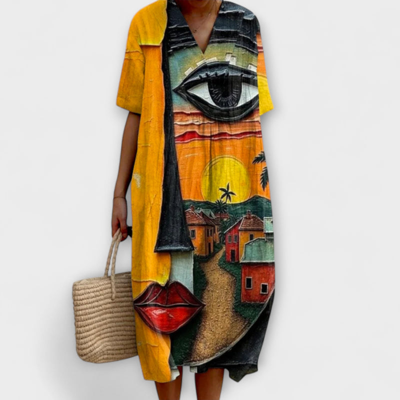 Vestido ligero de verano hasta la rodilla